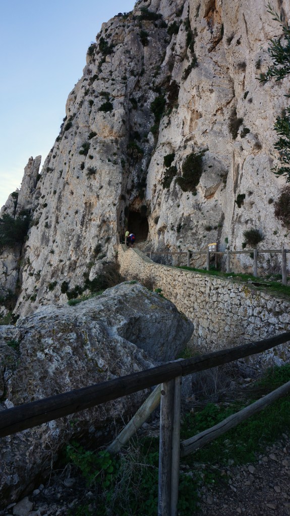 The tunnel during the Calpe Rock hike.